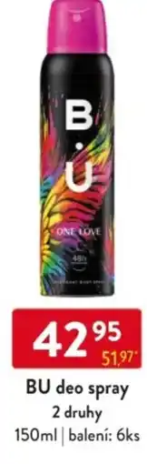 Qanto BU deo spray 2 druhy nabídka