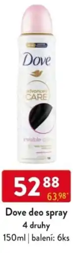 Qanto Dove deo spray 4 druhy nabídka