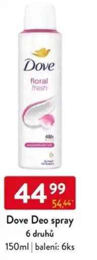 Qanto Dove Deo spray 6 druhů nabídka