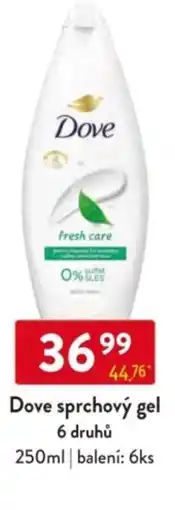 Qanto Dove sprchový gel 6 druhů nabídka