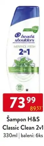 Qanto Šampon H&S Classic Clean 2v1 nabídka