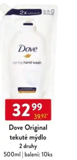 Qanto Dove Original tekuté mýdlo 2 druhy nabídka