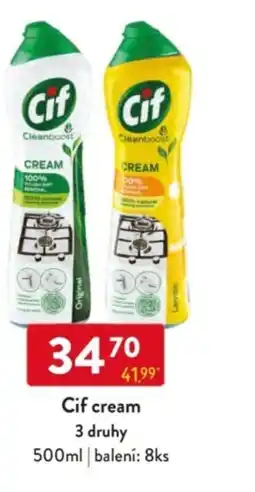 Qanto Cif cream 3 druhy nabídka