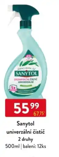 Qanto Sanytol univerzální čistič 2 druhy nabídka