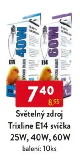 Qanto Světelný zdroj Trixline E14 svíčka 25W, 40W, 60W nabídka