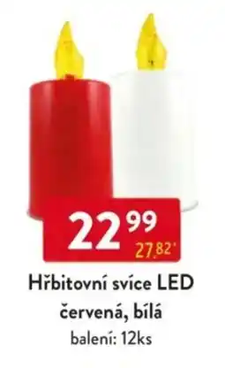 Qanto Hřbitovní svíce LED červená, bílá nabídka