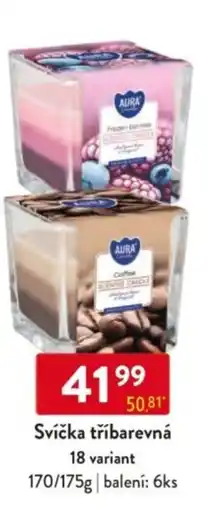 Qanto Svíčka tříbarevná nabídka