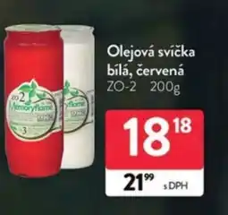 Qanto Olejová svíčka bílá, červená nabídka
