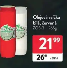 Qanto Olejová svíčka bílá, červená nabídka
