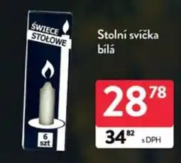 Qanto Stolní svíčka bílá nabídka