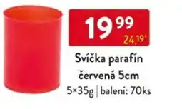 Qanto Svíčka parafín červená 5cm nabídka