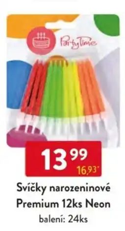 Qanto Svíčky narozeninové Premium 12ks Neon nabídka