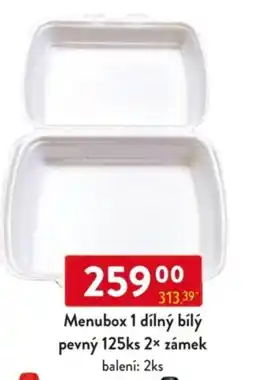Qanto Menubox 1 dílný bílý pevný 125ks 2x zámek nabídka