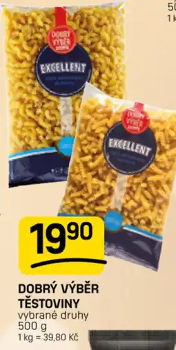 Flop DOBRÝ VÝBĚR Těstoviny nabídka