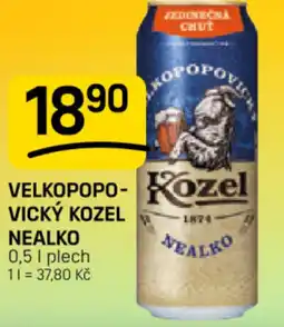 Flop Velkopopovický Kozel nealko nabídka