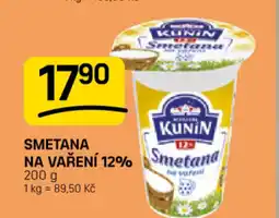 Flop Kunin Smetana na vaření 12% nabídka