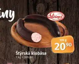 COOP TIP Štýrská klobása nabídka