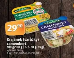 COOP TIP Krajánek tvarůžky/ camembert nabídka
