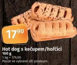 COOP TIP Hot dog s kečupem/hořčicí nabídka