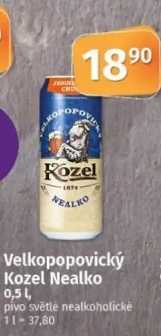COOP TIP Velkopopovický Kozel Nealko nabídka