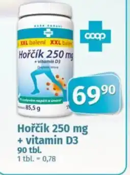 COOP TIP Hořčík 250 mg + vitamin D3 nabídka