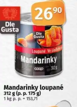 COOP TIP Mandarinky loupané nabídka