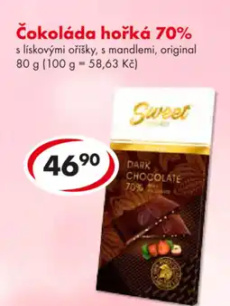 CBA Čokoláda hořká 70% nabídka