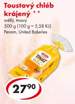 CBA Toustový chléb krájený nabídka