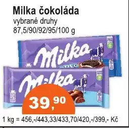 COOP DISKONT Milka čokoláda nabídka