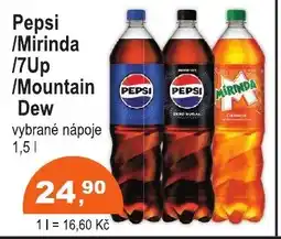 COOP DISKONT Pepsi /Mirinda /7Up /Mountain Dew nabídka