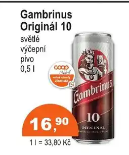 COOP DISKONT Gambrinus Originál 10 nabídka