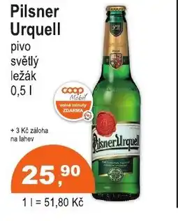 COOP DISKONT Pilsner Urquell nabídka