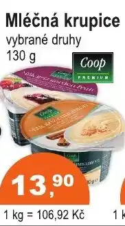 COOP DISKONT Coop Mléčná krupice nabídka
