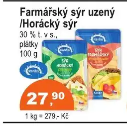 COOP DISKONT Ranko Farmářský sýr uzený /Horácký sýr nabídka