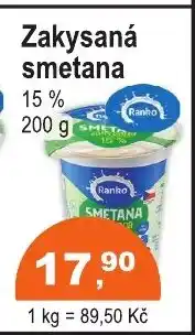 COOP DISKONT Ranko Zakysaná smetana 15% nabídka
