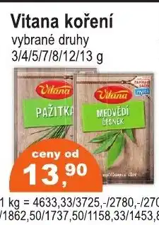 COOP DISKONT Vitana koření nabídka