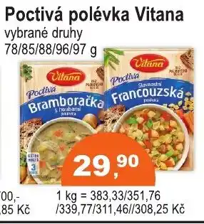 COOP DISKONT Vitana Poctivá polévka nabídka