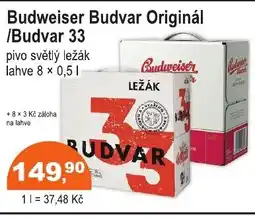 COOP DISKONT Budweiser Budvar Originál /Budvar 33 nabídka