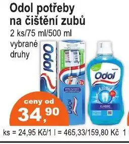 COOP DISKONT Odol potřeby na čištění zubů nabídka