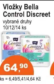 COOP DISKONT Vložky Bella Control Discreet nabídka
