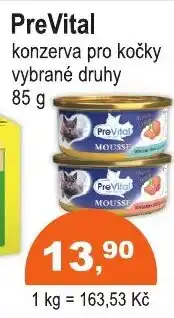 COOP DISKONT PreVital konzerva pro kočky nabídka