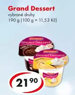 CBA Grand Dessert nabídka