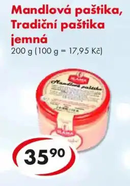 CBA Mandlová paštika, Tradiční paštika jemná nabídka