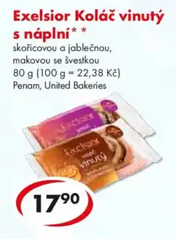 CBA Exelsior Koláč vinutý s náplní nabídka