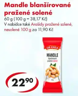 CBA Mandle blanšírované pražené solené nabídka