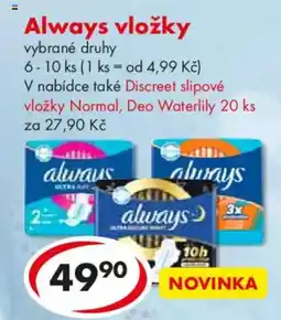 CBA Always vložky nabídka