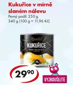 CBA Kukuřice v mírně slaném nálevu nabídka