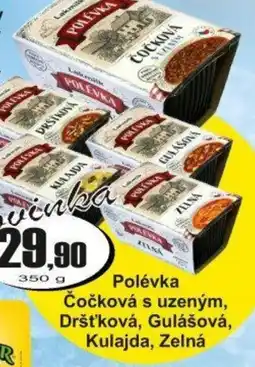 Adam Polévka Čočková s uzeným, Dršťková, Gulášová, Kulajda, Zelná nabídka
