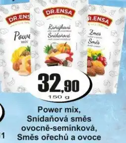 Adam DR.ENSA Power mix, Snídaňová směs ovocně-semínková, Směs ořechů a ovoce nabídka