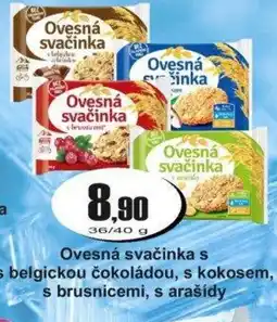 Adam Ovesná svačinka s s belgickou čokoládou, s kokosem, s brusnicemi, s arašídy nabídka